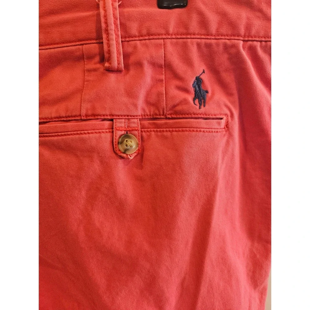 Polo Ralph Lauren Mens Stretch Straight Fit Chino Shorts Coral Salmon Pink